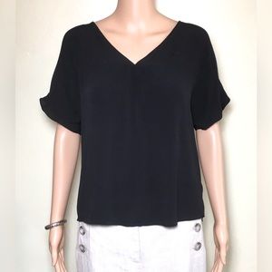 🌷MADEWELL BLACK CROP BLOUSE NWT SZ XXS